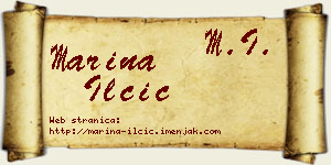 Marina Ilčić vizit kartica